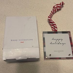 Keep Collective acrylic picture ornament. NWT in box.
